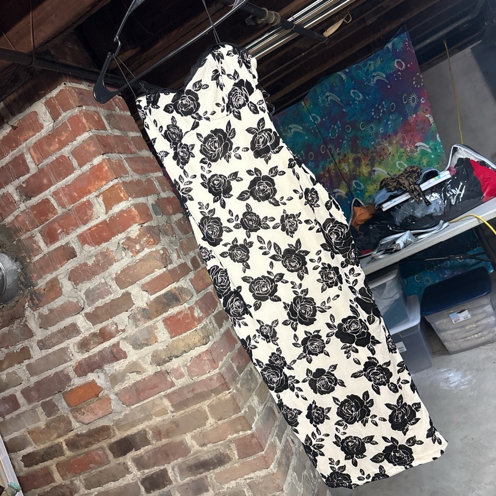 Windsor Floral Black and White Dress